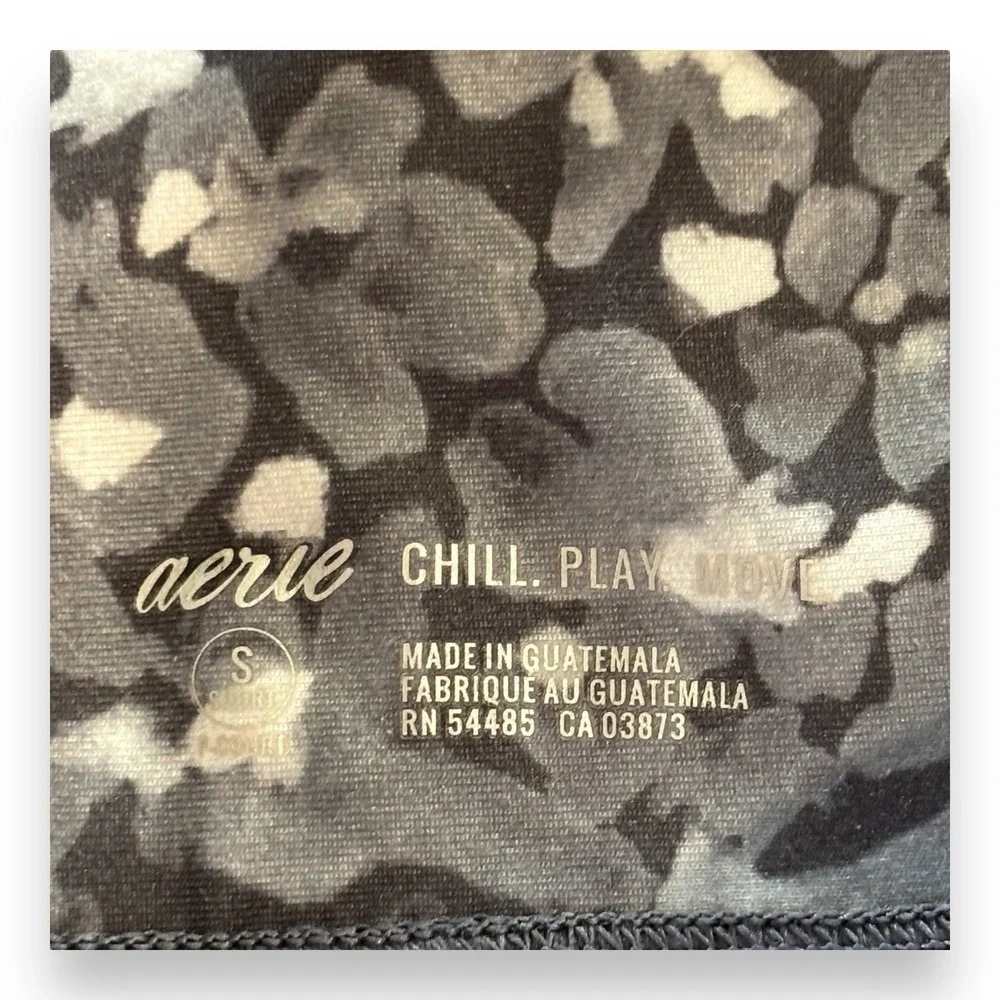 Aerie Chill‎ Play Move 7/8 Leggings Women's Small High Rise Gray Side Stripes